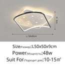 Axyaa Modern LED Ceiling Light Black/Gold Remote Control Home Decor Lighting