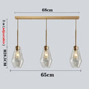 Axyaa Modern Amber LED Glass Chandelier Indoor Lighting Pendant Light