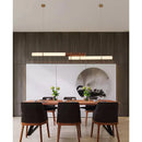 Axyaa Retro Wood Grain Chandelier for Restaurant, Bar, Living Room, Office, and Front Desk