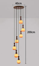 Axyaa Crystal Chandelier Pendant Light for Modern Home Decoration and Stair Lighting