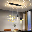 LED Pendant Chandelier by Axyaa: Modern Dining Room Hanging Light
