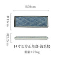 Axyaa Ceramic Sushi Plate Long Tray for Hot Pot BBQ Commercial Tableware