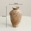 Axyaa Ceramic Vase: Retro Style Table Decor Vase for Classic Floral Arrangements