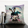 Axyaa Mermaid Linen Cushion Cover for Living Room Sofa Decoration