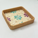 Axyaa Rattan Storage Tray for Snacks, Fruits, Bread, and Sundries Organizing