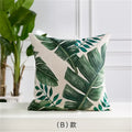 Axyaa Cactus Linen Cushion Cover 45x45cm for Home Decor - Green Plant Pillow Cover