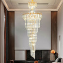 Axyaa Modern Crystal Long Chandelier for Luxurious Spaces