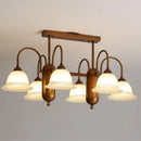 Axyaa Nordic Retro LED Glass Chandelier for Home Decor Lighting