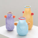 Axyaa Glass Vase with Candy Handle for Home Decoration