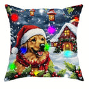 Axyaa LED Light Luminous Pillowcase with Festive Truck Christmas Tree Design