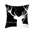 Axyaa Geometric Deer Pattern Cushion Cover for Sofa Decoration and Throw Pillow