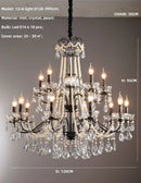 Axyaa European Crystal Chandelier Foyer Pendant Lights LED Ceiling Lamp