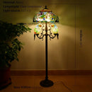 Axyaa Tiffany Stained Glass Floor Lamp for Retro Country Living Room and Bedroom