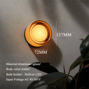 Axyaa Glass Lampshade LED Wall Sconce for Bedroom Living Room Bathroom Mirror