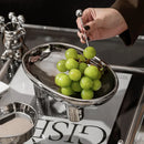 Axya High Foot Ceramic Fruit Plate for Living Room, Candy, Nut, and Dessert Display