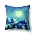 Axyaa Winter Snow Scene Print Pillow Cover 45X45CM