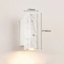 Axyaa White Marble LED Wall Lamps - Nordic Minimalist Design for Modern Living Spaces