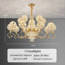 Modern Crystal Chandelier by Axyaa - Elegant Lighting for Living, Master & Dining Rooms