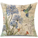 Axyaa Nature-Inspired Floral & Fauna Pillow Covers - Sofa Bedroom Car Cushion Cover