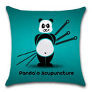 Axyaa Panda Cartoon Cushion Cover – 45x45cm Polyester Throw Pillowcase for Home Decor