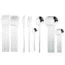 Axyaa 24Pcs Green Gold Stainless Steel Dinnerware Set Cutlery Tableware Silverware