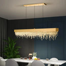 Axyaa Luxury Modern Crystal Chandelier Dining Room LED Hanging Light