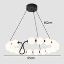 Nordic Black Metal LED Chandeliers by Axyaa