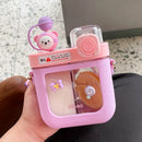 Axyaa Kawaii Kids Flat Water Bottle Straw Filter BPA Free