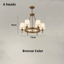 Axyaa Fabric Shade Iron Ceiling Chandelier for Bedroom Kitchen Living Room