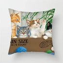 Axyaa Animals Polyester Cushion Cover for Home Sofa Decor - Farm Life Views Pillowcase