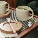 Axyaa Ceramic Espresso Cup Saucer Set Modern Art Tea Mug Couple Gift