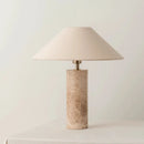 Axyaa Retro Yellow Travertine Table Lamp LED Light for Home Decor