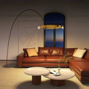 Axyaa Luxury Fishing Lamp: Circular Vertical Floor Lamp for Living Room & Bedroom
