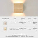 Axya Nordic Walnut Wood LED Wall Lamp for Home Decor