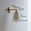 Axyaa Ceramic Gold Brass Wall Light Indoor Switch Modern Nordic LED Bedside Lamp