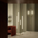 Axyaa Gold Tube Floor Lamp - Modern Minimalist Nordic LED Light