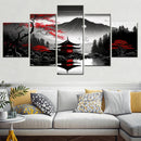 Axyaa Japanese Landscape Canvas Prints for Elegant Home Decor