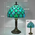 Stained Glass Red Rose Table Lamp 8" - Axyaa Brand