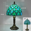 Stained Glass Red Rose Table Lamp 8" - Axyaa Brand