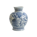 Axyaa Blue & White Porcelain Pomegranate Vase - High-end Ceramic Home Decor