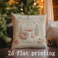 Axyaa Christmas Prints Pattern Cushion Cover for Sofa, Bedroom, Car - Decorative Pillow Cover