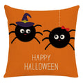 Axyaa Halloween Spider Pillowcase Black Castle Owl Thanksgiving Square Cushion Cover