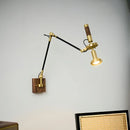 Axyaa Industrial Style Copper Wall Lamp with 360° Adjustable Arm for Bedroom and Restaurant