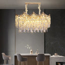 Axyaa Luxury Crystal Chandelier French Tassel Lamp for Living Room, Bedroom & Restaurant