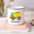 Axyaa Personalized Car Name Mug for Kids - Children's Hot Chocolate Cup With Handle