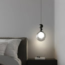 Axyaa Modern Black LED Pendant Chandelier for Bedroom and Living Room