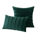 Axyaa Velvet Stripe Pillowcase for Farmhouse Rustic Christmas Decor