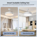 Axyaa Modern LED Ceiling Fan Light Chandelier for Bedroom Living Room Decor