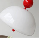 Axyaa White Glass Dining Pendant Light - Minimalist Design for Living Room