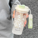Axyaa Double Drink Plastic Water Bottle with Tea Filter, BPA-free, Leak-proof, 600ML